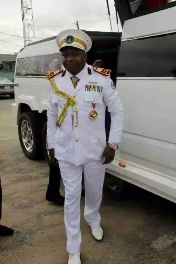 Flamboyant Lagos Bishop, Tom Samson, Wears Military Outfit To Church (Photos)